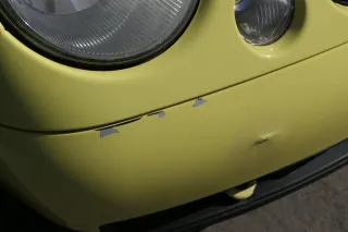 VW Lupo Stoßstange vorne Frontstoßstange Stoßfänger gelb LD1B vorn  Spoiler - Bild 2