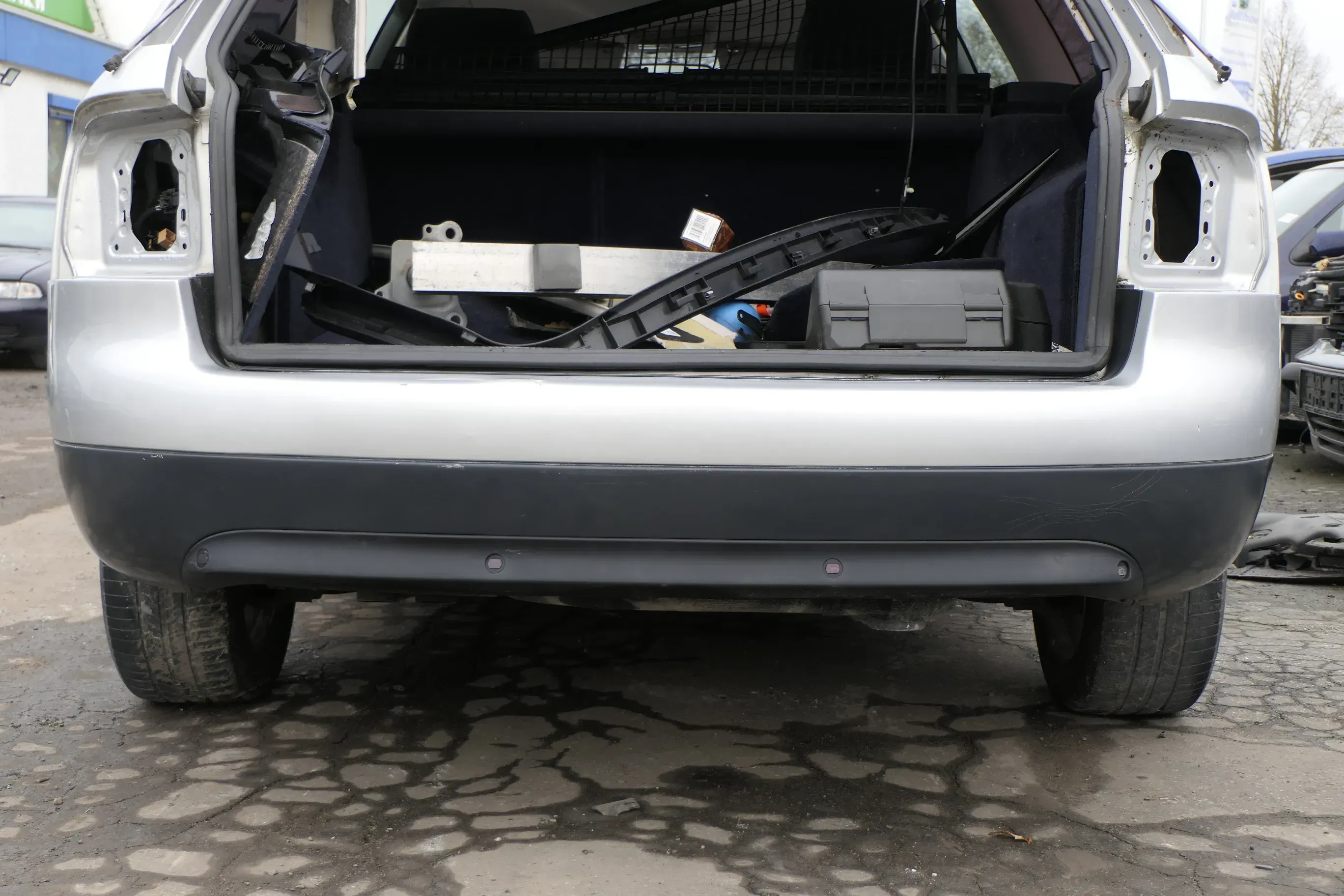 Audi A6 4B Kombi Avant Stoßstange hinten Heckstoßstange grau silber LY7M - PDC - Bild 1