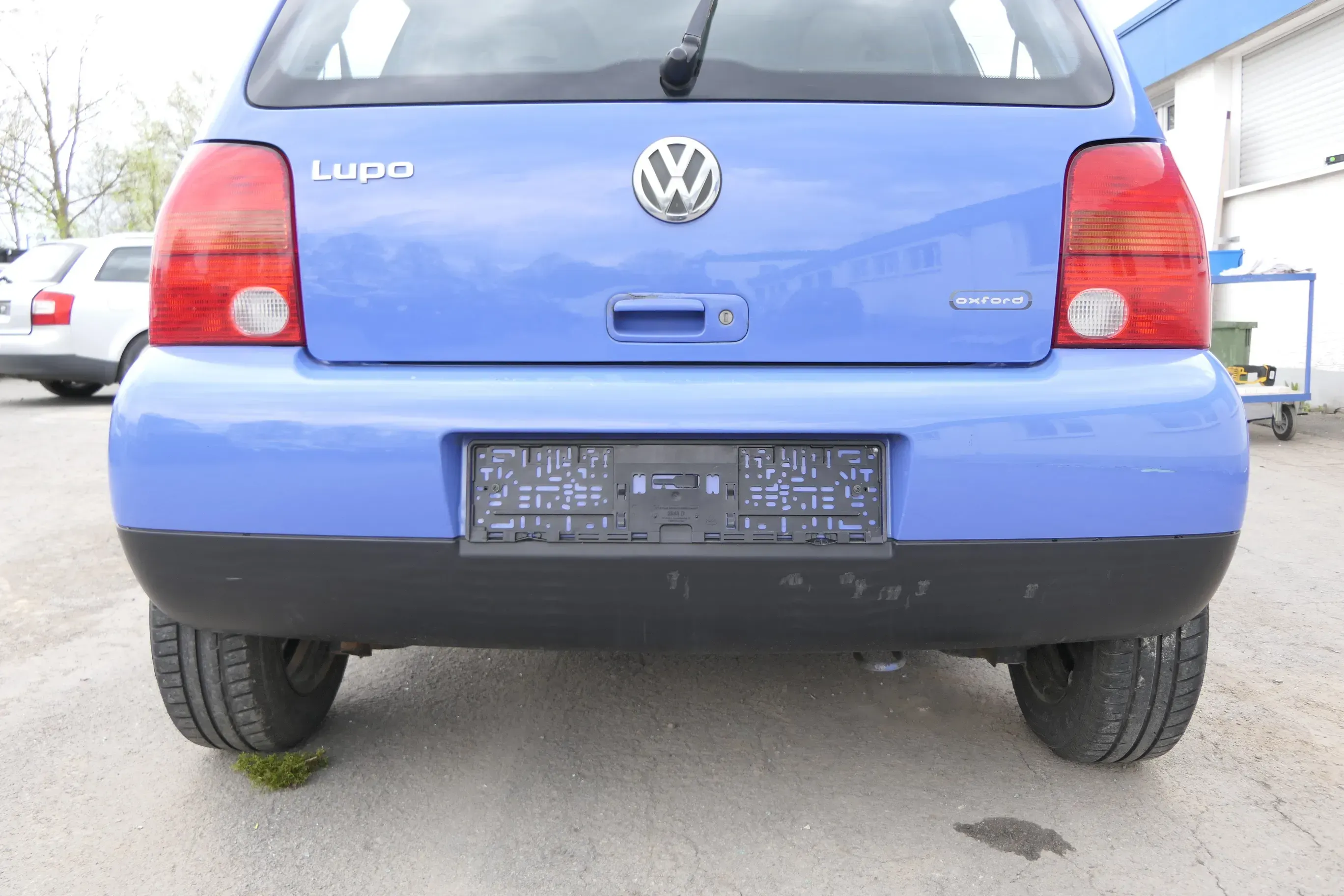 VW Lupo Stoßstange hinten Heckstoßstange Stoßfänger blau LR5A softblau - Bild 1