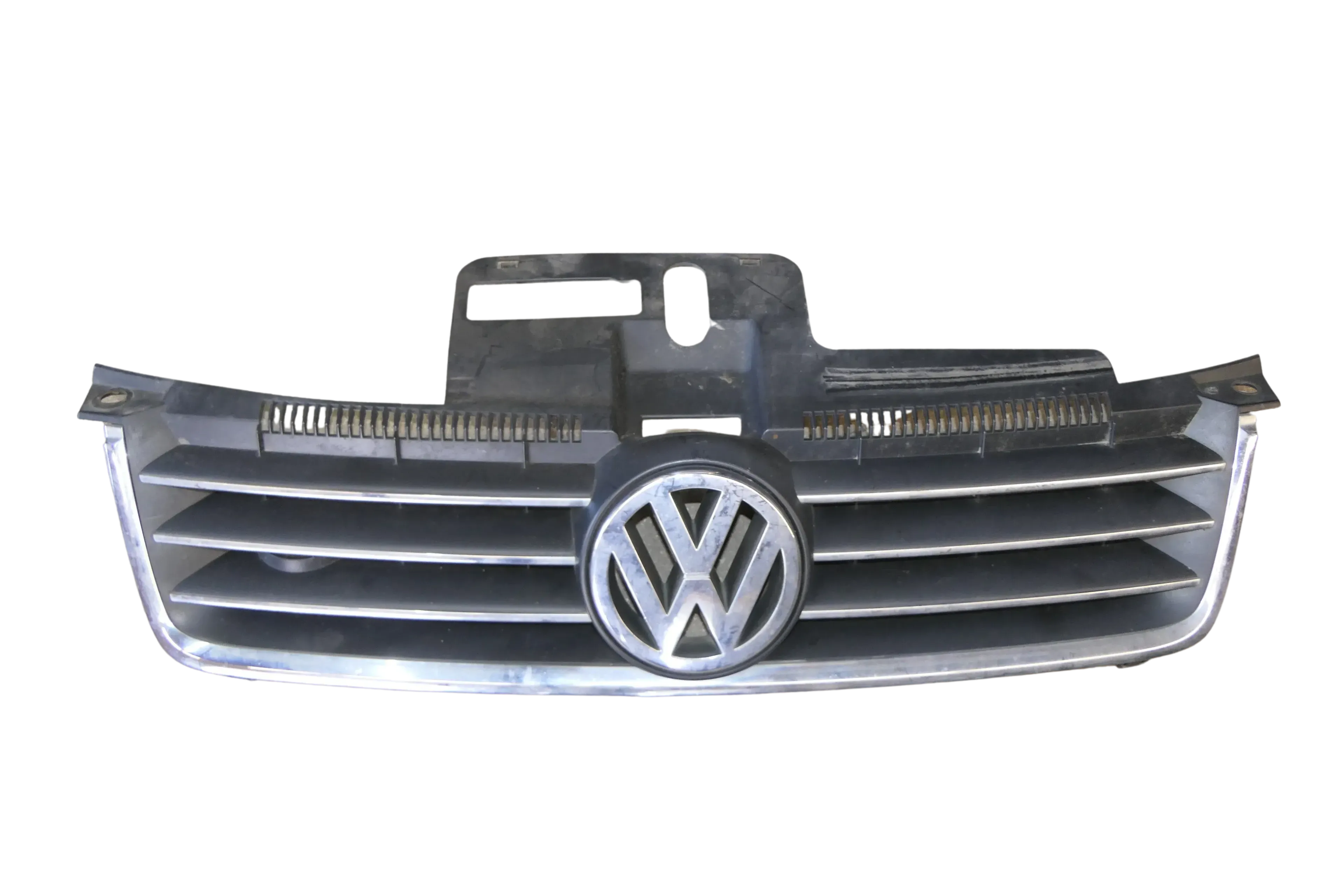 VW Polo 9N Grill Kühlergrill VW Zeichen Logo 6Q0853651D 6Q0 853 651 D Chrom - Bild 1