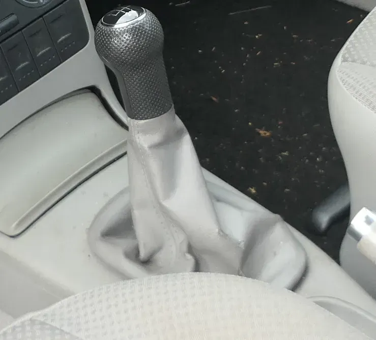VW Lupo Polo 6N2 Schaltknauf Schaltsack Schaltung Schaltknüppel grau - Bild 1