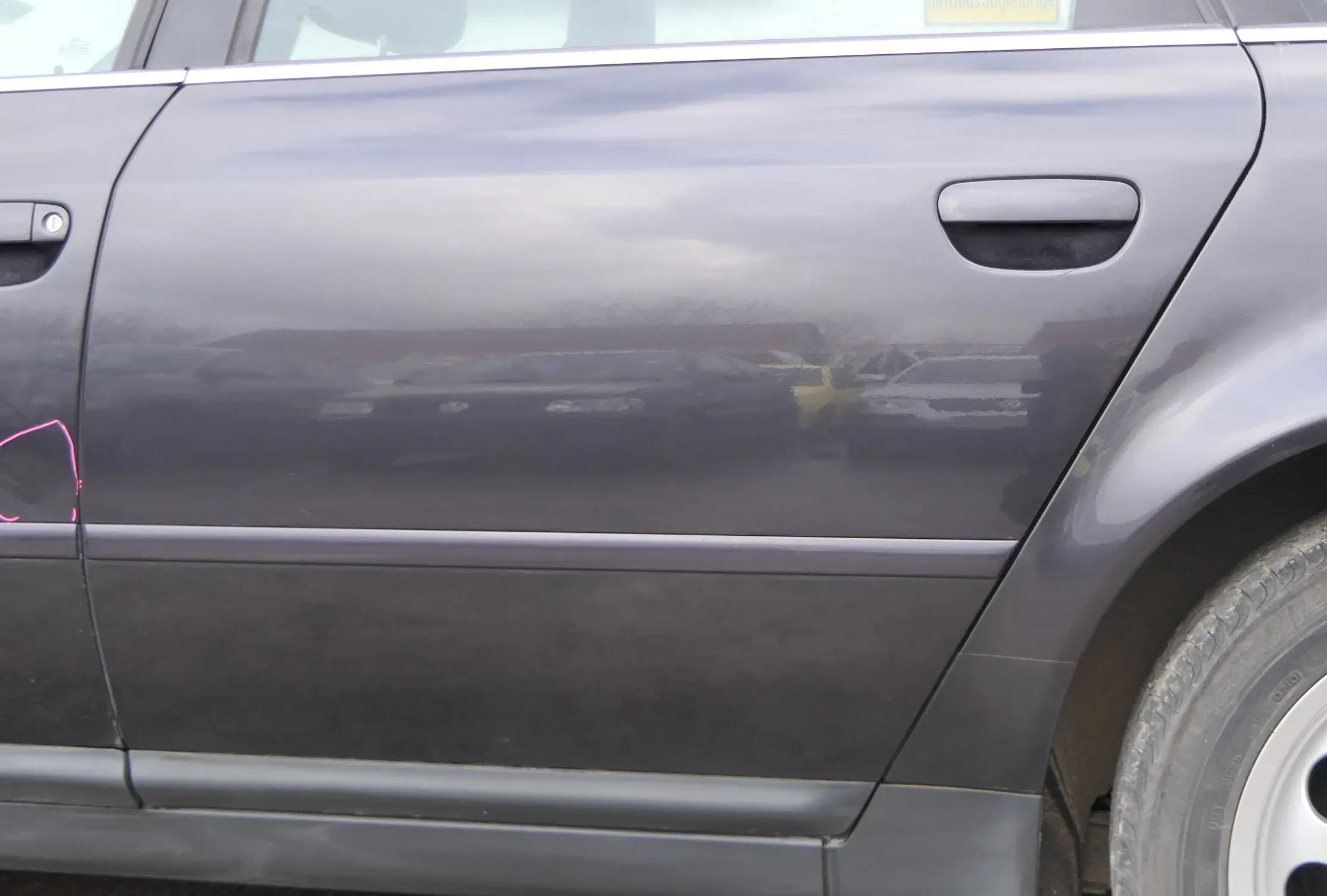 Audi A6 4B C5 Tür Türblatt hinten links nur Türblatt blau lila LZ4V - Bild 1