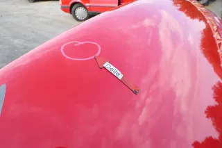 VW Polo 6N Motorhaube Frontklappe Haube vorne Klappe rot LP3G - Bild 2