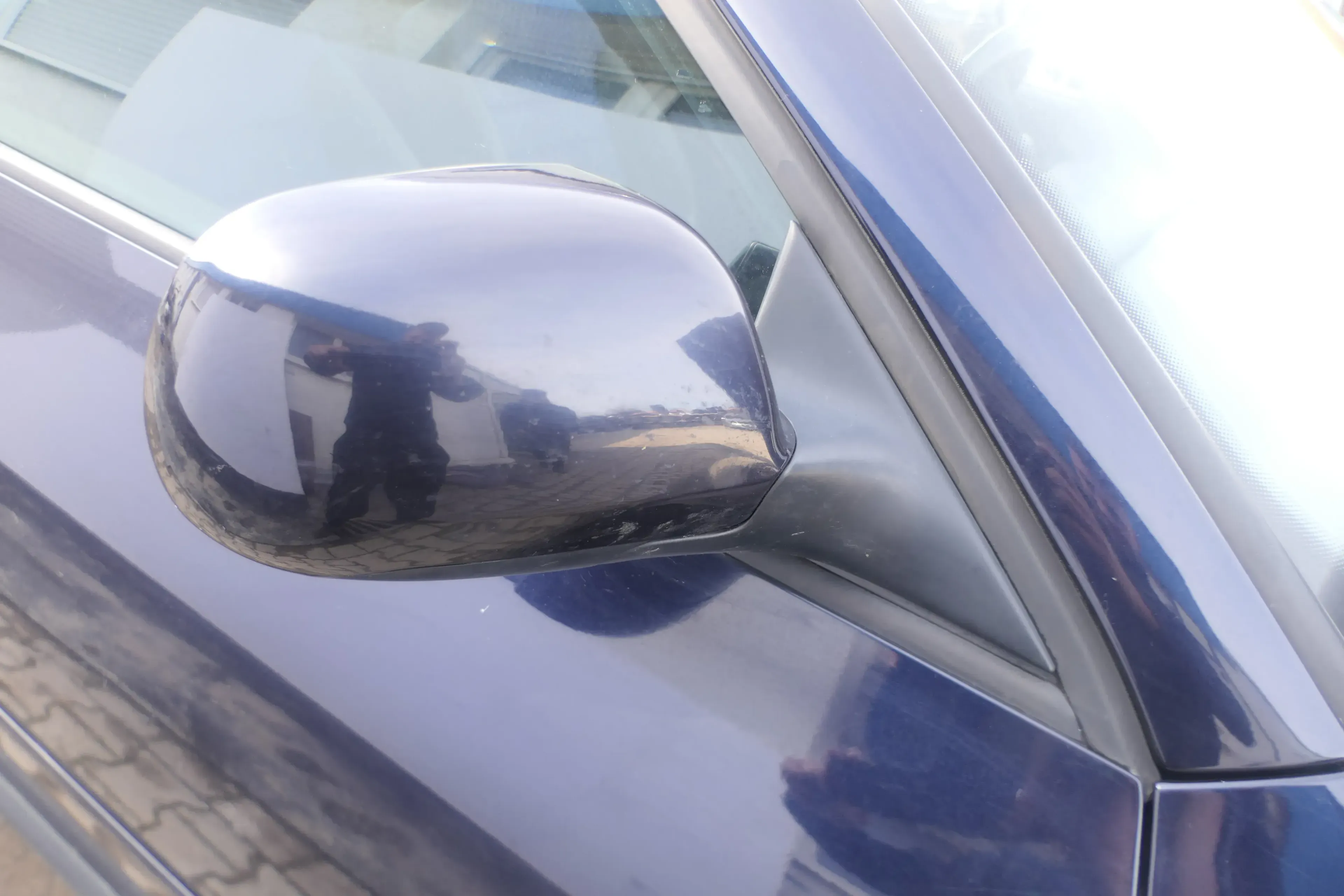 Audi A3 8L elektrischer Spiegel Außenspiegel rechts blau lila LZ5L + Glas - Bild 1