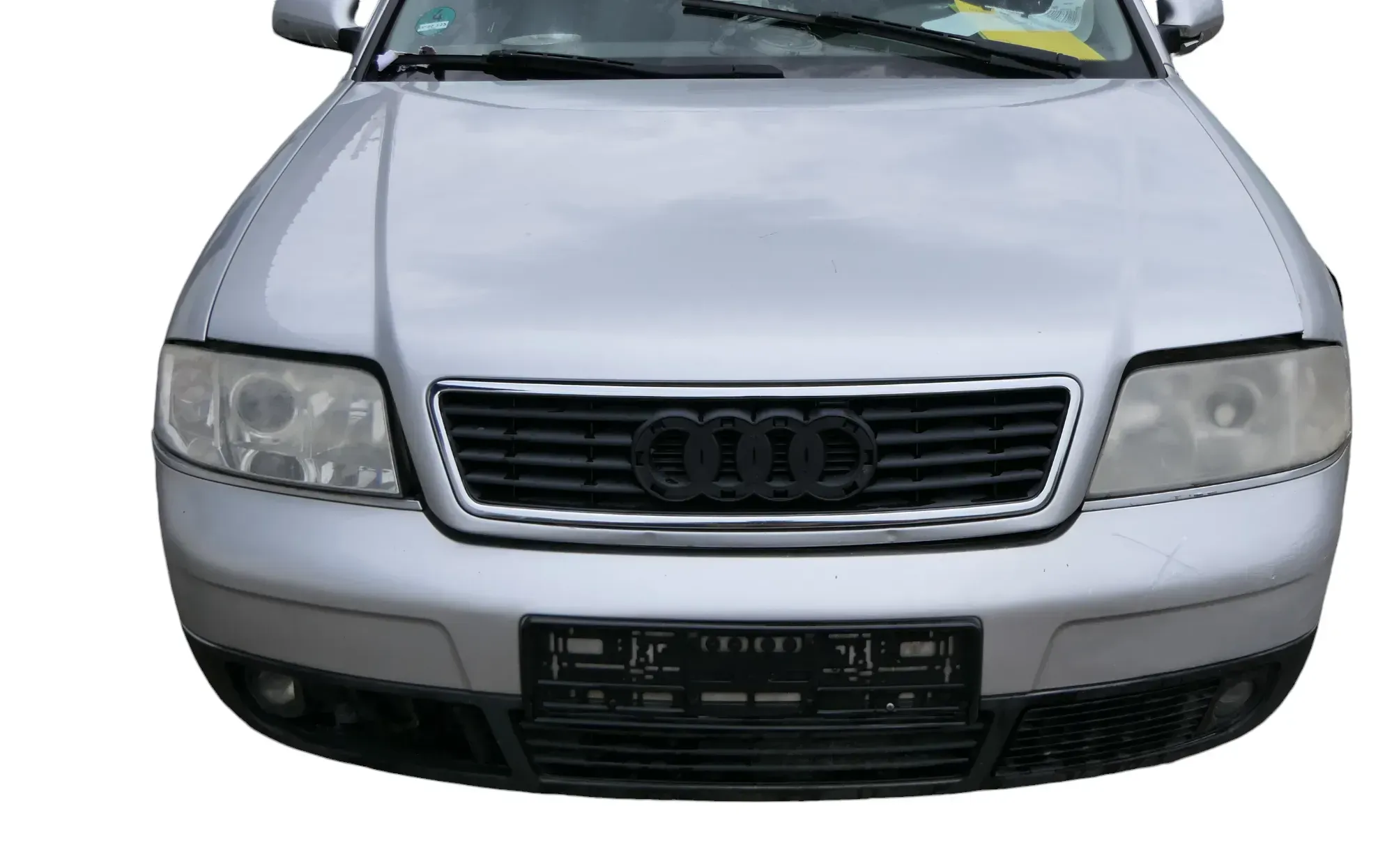 Audi A6 4B Motorhaube Klappe vorn Facelift (ab. Mitte 2002) silber LY7W + Grill - Bild 1