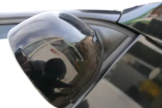 VW Lupo Arosa mechanischer manueller Außenspiegel rechts schwarz L041 - Bild 3