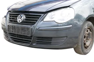 VW Polo 9N3 Stoßstange vorne Frontstoßstange Stoßfänger grau LC7V - Bild 7