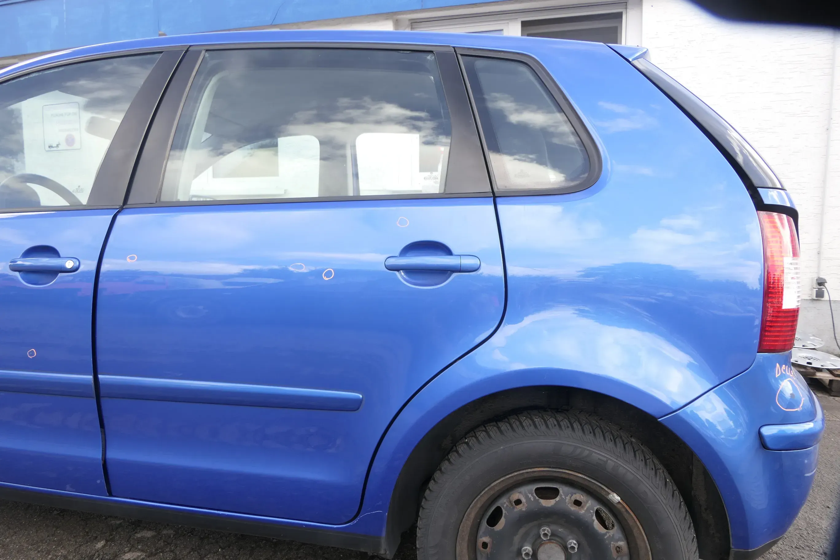 VW Polo 9N 9N3 Tür hinten links 4/5-Türer blau LA5M - Bild 1