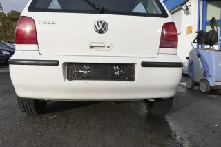 VW Polo 6N2 Stoßstange hinten Heckstoßstange Stoßfänger weiß LB9A - Bild 1