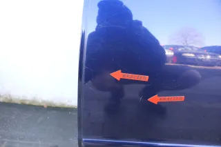 VW Passat 3B 3BG Kombi Variant Tür hinten links blau LB5N indigoblau mit Scheibe - Bild 4