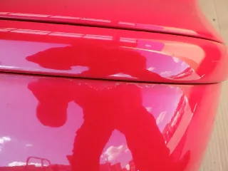 VW Polo 6N2 Stoßstange hinten Heckstoßstange Stoßfänger rot LP3G flashrot - Bild 2