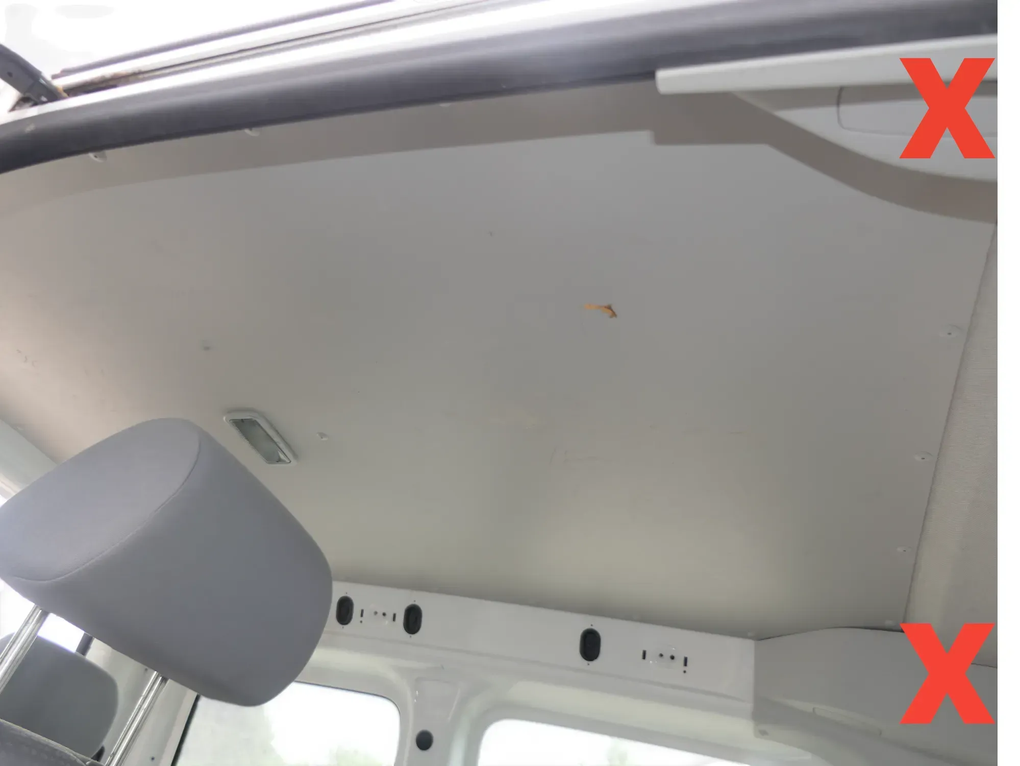 VW Caddy 2k Himmel Innenraum Decke Dachhimmel Dach oben grau hinten - Bild 1