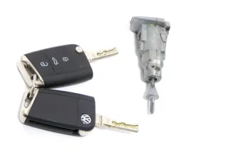 Golf 7 5G Türschloß mit 2x Schlüssel Schloß Tür links vorne Funkschlüssel Funk - Bild 2
