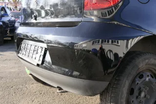 VW Fox 5Z Stoßstange hinten Stoßfänger schwarz L041 uni Heckstoßstange - Bild 3