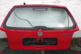 VW Polo 6N Heckklappe Klappe hinten Kofferraumklappe mit Scheibe rot LP3G - Bild 1