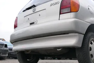 VW Polo 6N Stoßstange hinten 2-geteilte Heckstoßstange silber LB7Z Stoßfänger - Bild 4
