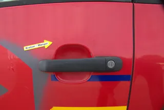 Sharan 7M Alhambra Tür links vorne Fahrertür rot bis Bj1999 ohne Anbaute - Bild 7