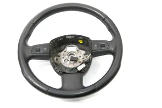 Audi A6 4F Q7 Lenkrad 3-Speichen Multifunktionslenkrad 4F0419091DF schwarz - Bild 1