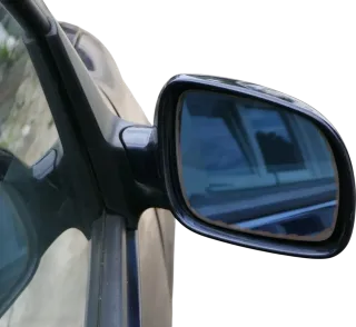 VW Golf 4 Bora manueller Spiegel vorne rechts Außenspiegel blau LC5H - Bild 1