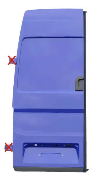 VW Crafter 7C MAN TGE Tür hinten links Heckklappe Hecktür Flügeltür blau R502 Ho - Bild 1