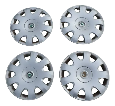 4 Stück Original Skoda Octavia 1Z Radzierkappe Radkappe 15 Zoll 1Z0601147A