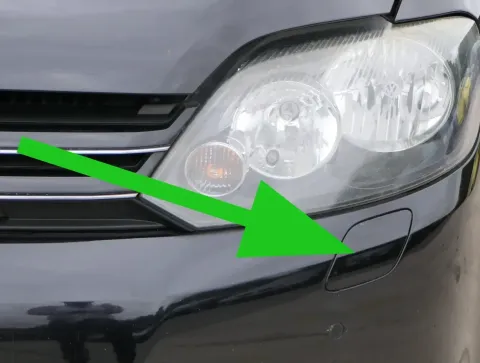 VW Golf Plus 6 5M Düse Scheinwerferreinigungsanlage SWR Kappe schwarz LC9X links