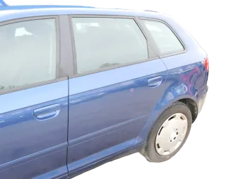 Audi A3 8P 4/5-Türer Tür hinten links Türblatt mit Rahmen blau LZ5C - Bild 3
