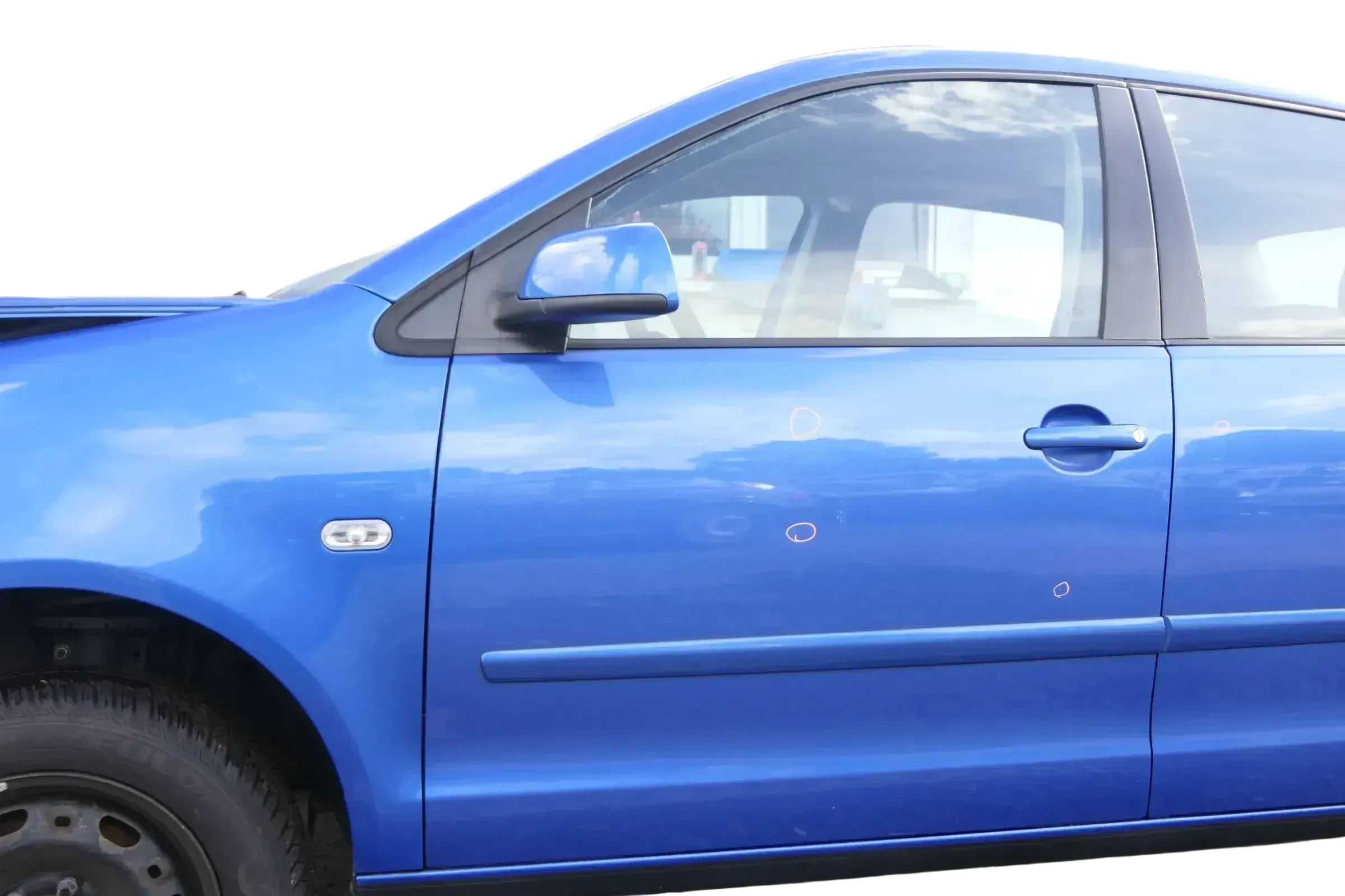 VW Polo 9N 9N3 Tür vorne links Fahrertür 4/5-Türer blau LA5M ohneAnbautei - Bild 1