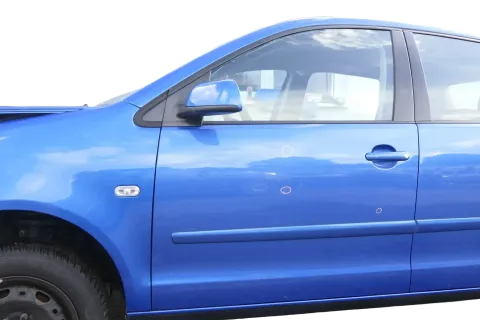 VW Polo 9N 9N3 Tür vorne links Fahrertür 4/5-Türer blau LA5M ohneAnbautei