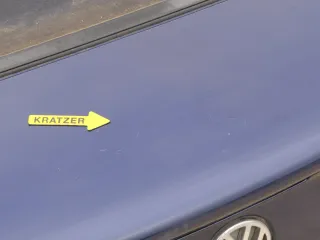 Golf 3 1E Cabrio Heckklappe Kofferraumklappe hinten Klappe blau LC5U ohneAnbaute - Bild 5