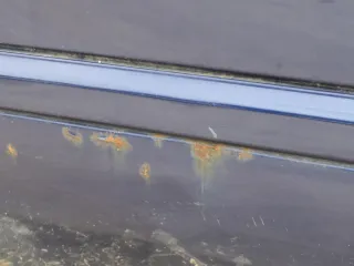 Golf 3 1E Cabrio Leiste Zierleiste Seite vorne links 2/3-Türer an Tür blau LC5U - Bild 2