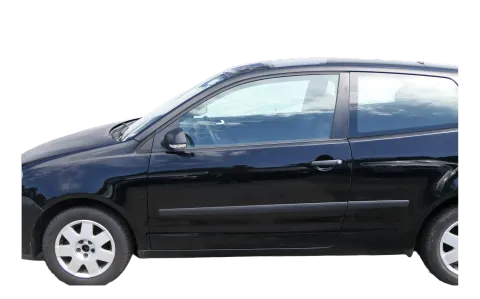 VW Polo 9N 9N3 Tür vorne links Fahrertür 2/3-Türer scharz L041 -ohne Anbauteile