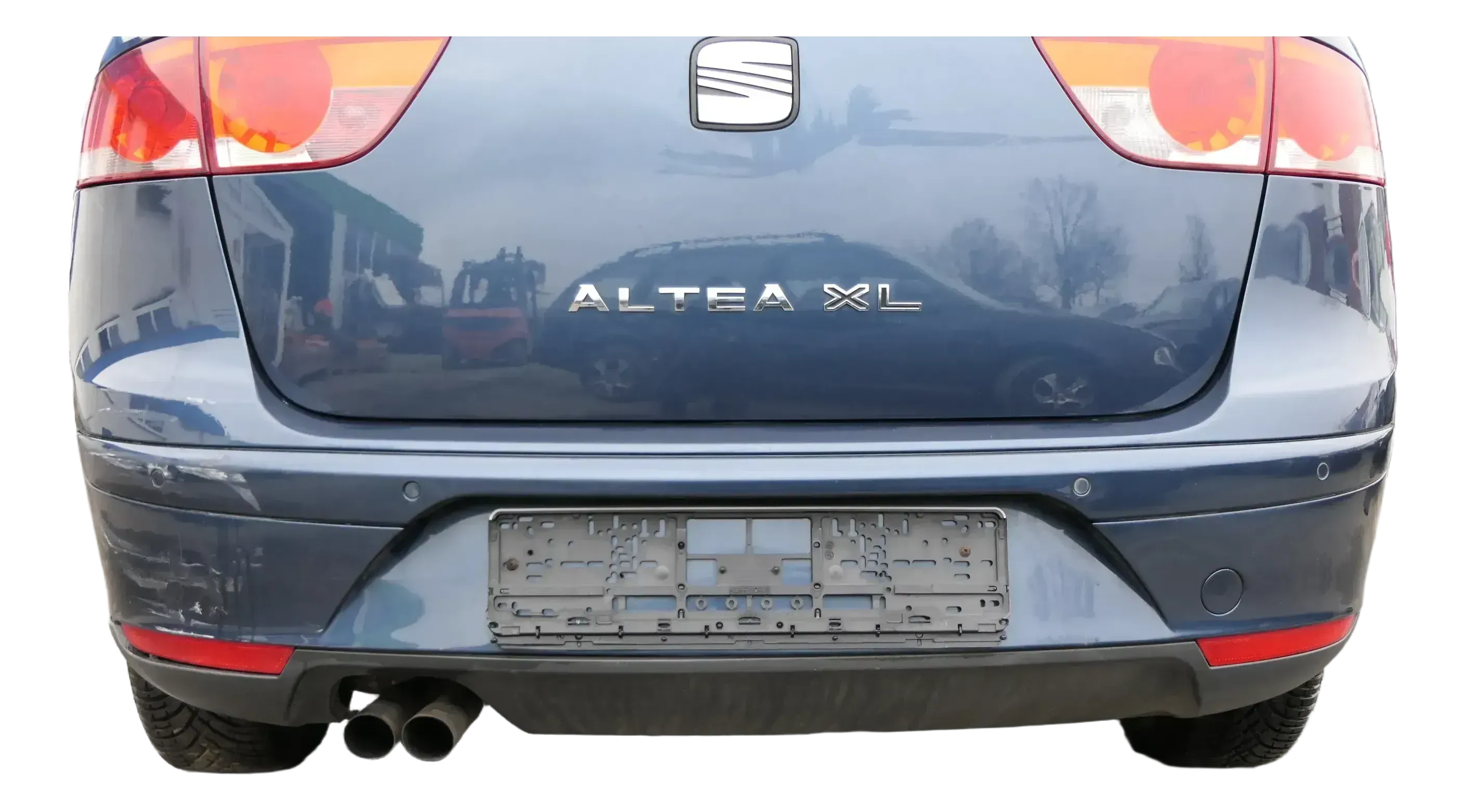 Seat Altea 5P XL Stoßstange hinten Heckstoßstange Stoßfänger blau grau LS5Y PDC - Bild 1