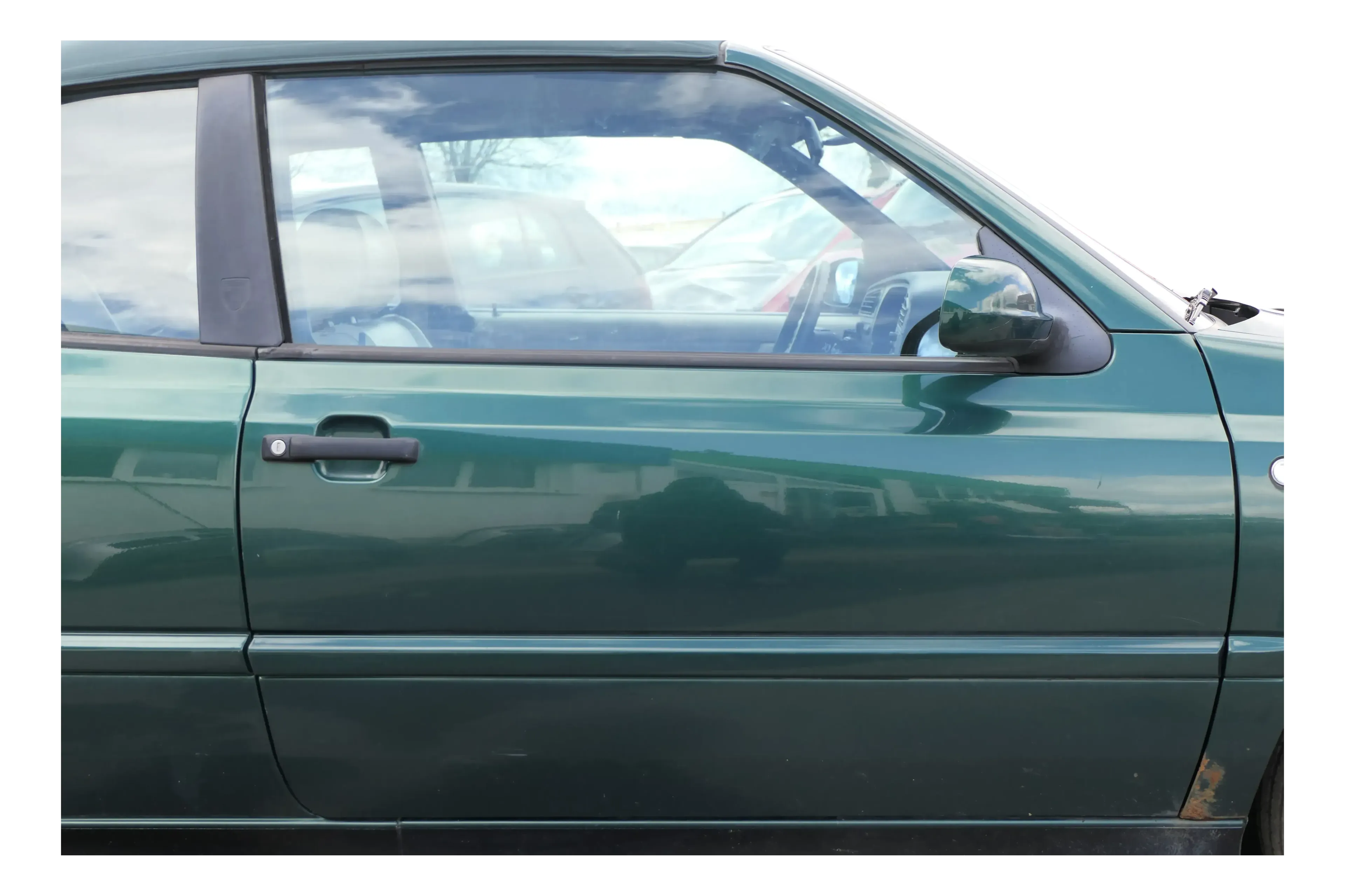 VW Golf 3 4 Cabrio Tür vorne rechts Beifahrertür grün LC6M ohne Anbauteile - Bild 1