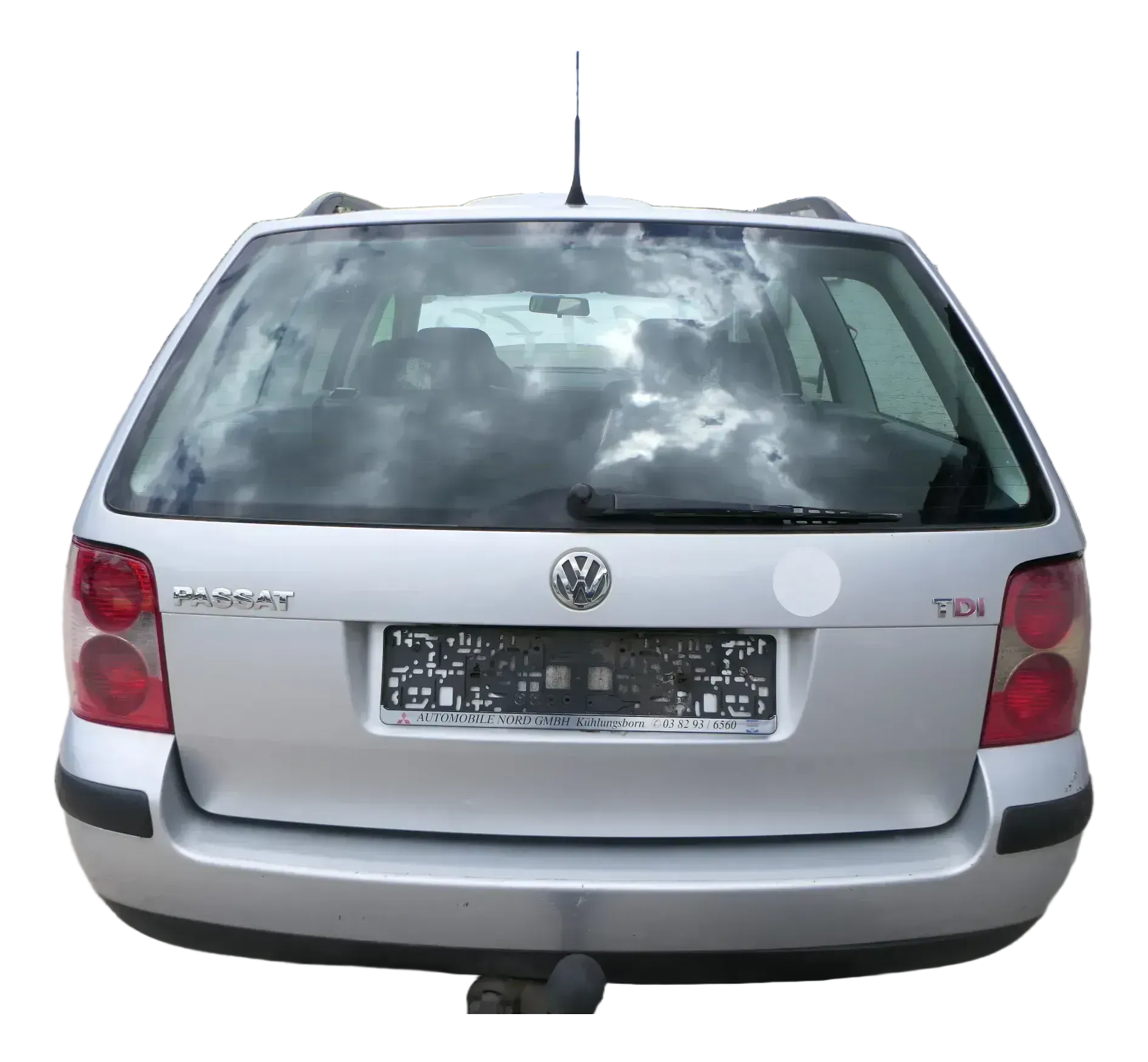 Passat 3BG Kombi Variant Heckklappe Klappe Kofferraumklappe silber LA7W Scheibe - Bild 1