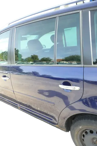 VW Touran 1T 1T3 Tür hinten links blau LB5N - ohne Anbauteile - Bild 2