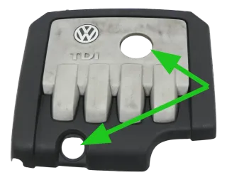 VW Touran Golf 5 1K Motorabdeckung Abdeckung Motor Blende 2.0TDI 03G103925BP BKD - Bild 1