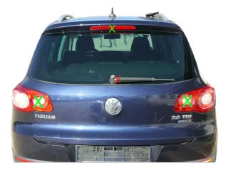 VW Tiguan Heckklappe hinten Kofferraumklappe mit Scheibe blau LH5X - Bild 1