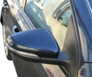 VW Golf 6 VI 5K elektrischer Spiegel vorne rechts Außenspiegel grau blau LC5F - Bild 1
