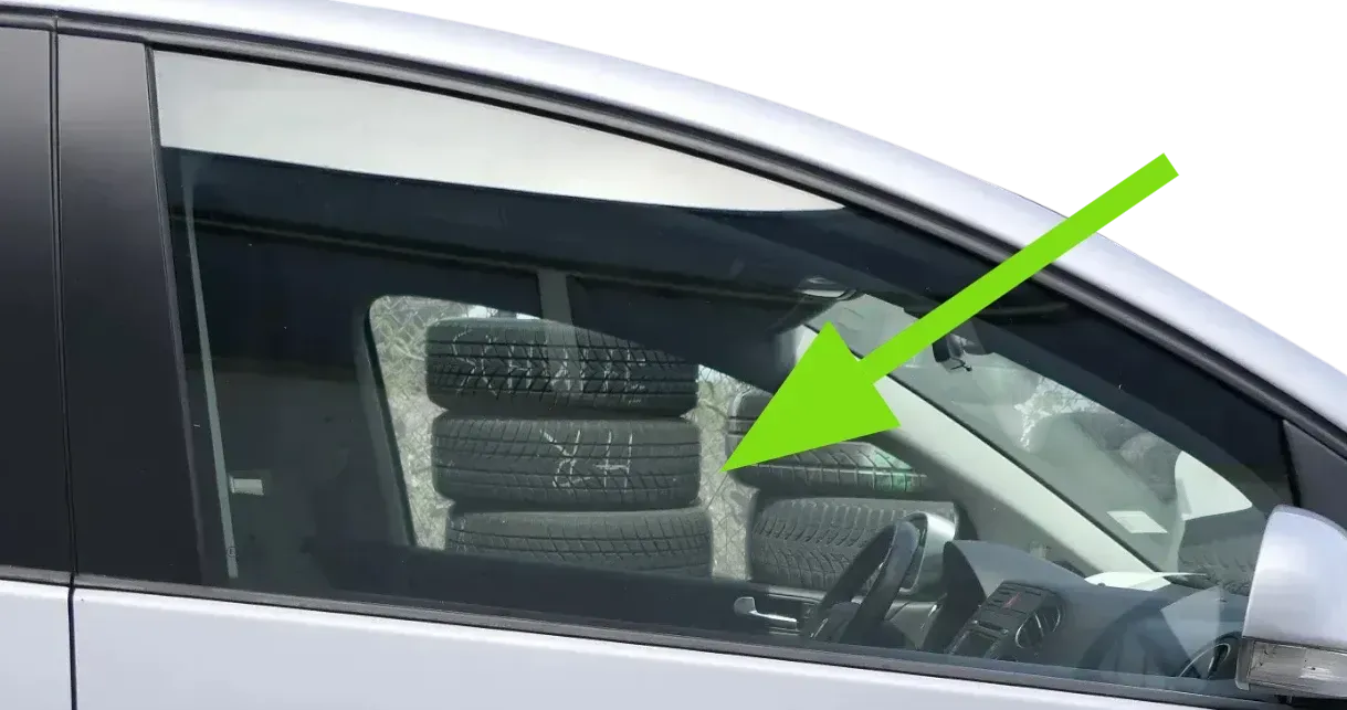 VW Golf Plus 5M vorne rechts Fenster Scheibe in Tür Fensterscheibe - Bild 1