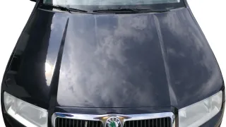 Skoda Fabia 6Y Motorhaube Klappe vorne schwarz LF9R mit Grill vorn - Bild 2
