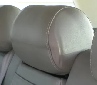 A4 B5 A6 4B Kopfstütze hinten in der Mitte Leder Leder grau swing dunkelgrau Buf - Bild 1