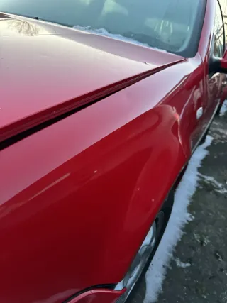 VW Golf 4 1J Kotflügel vorne links rot LY3D - kleine Hageldellen - Bild 12