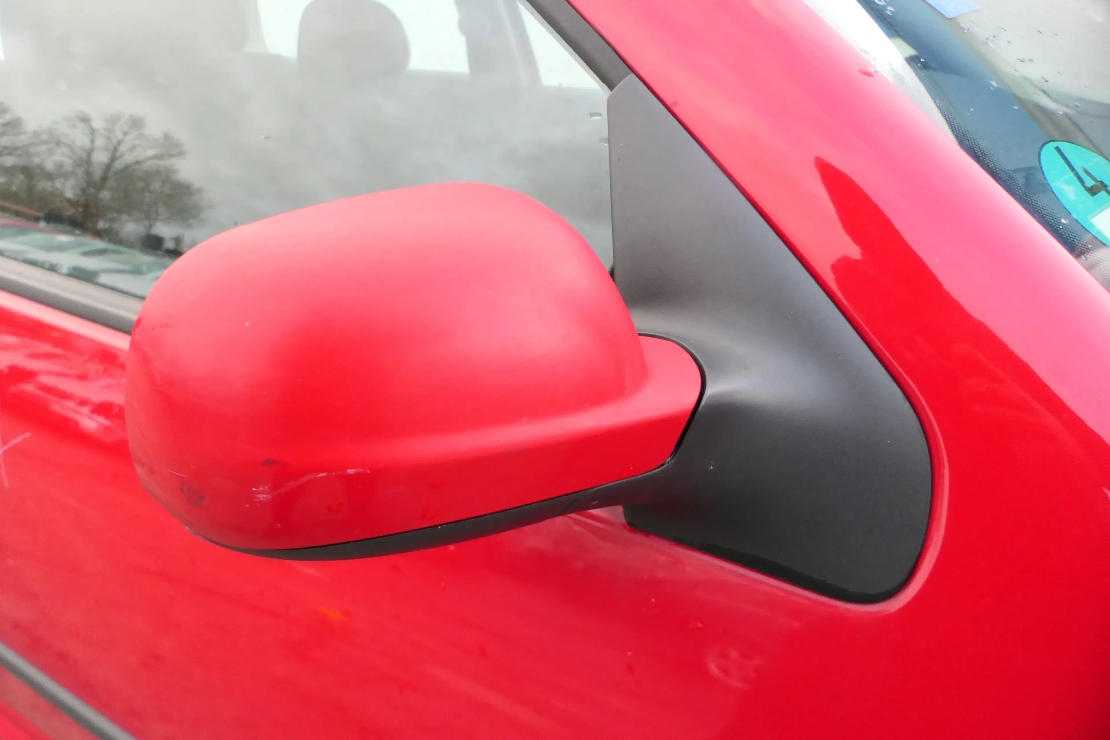 Golf 4 Bora elektrischer Spiegel vorne rechts Außenspiegel rot LY3D Glas - Bild 1