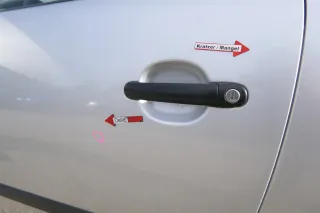 Seat Ibiza 6L Tür Fahrertür 2/3-Türer vorne links silber grau LS7N ohne Anbautei - Bild 2