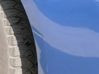 VW Polo 9N3 Stoßstange vorne Frontstoßstange Stoßfänger blau LA5K SWR - Bild 6