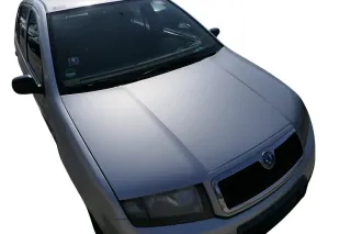 Skoda Fabia 6Y Motorhaube Klappe vorne silber LF7T vorn     (OHNEgrill!) - Bild 1