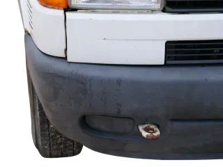 VW T4 kurze Version Stoßstange Frontstoßstange vorne schwarz AC-0 7D0807221 Spoi - Bild 8