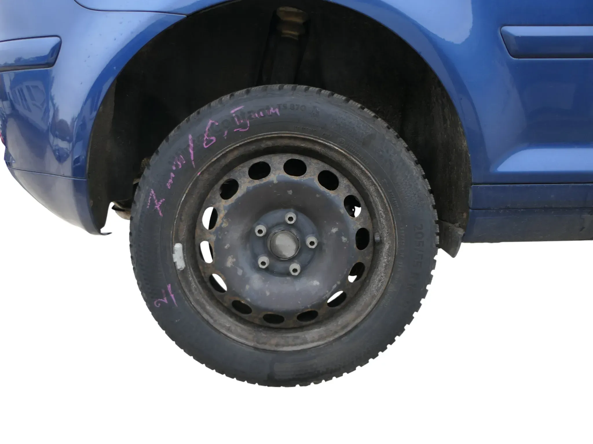 2x VW A3 8P Golf 6 Reifen Winterrreifen M&S 205/55 R16 91H Felgen ca.6,5-7,5mm - Bild 1