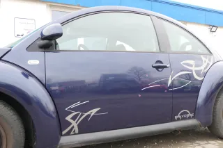 VW New Beetle 1C 9C Tür vorne links Fahrertür blau lila LG5T - OHNE Anbauteile - Bild 1